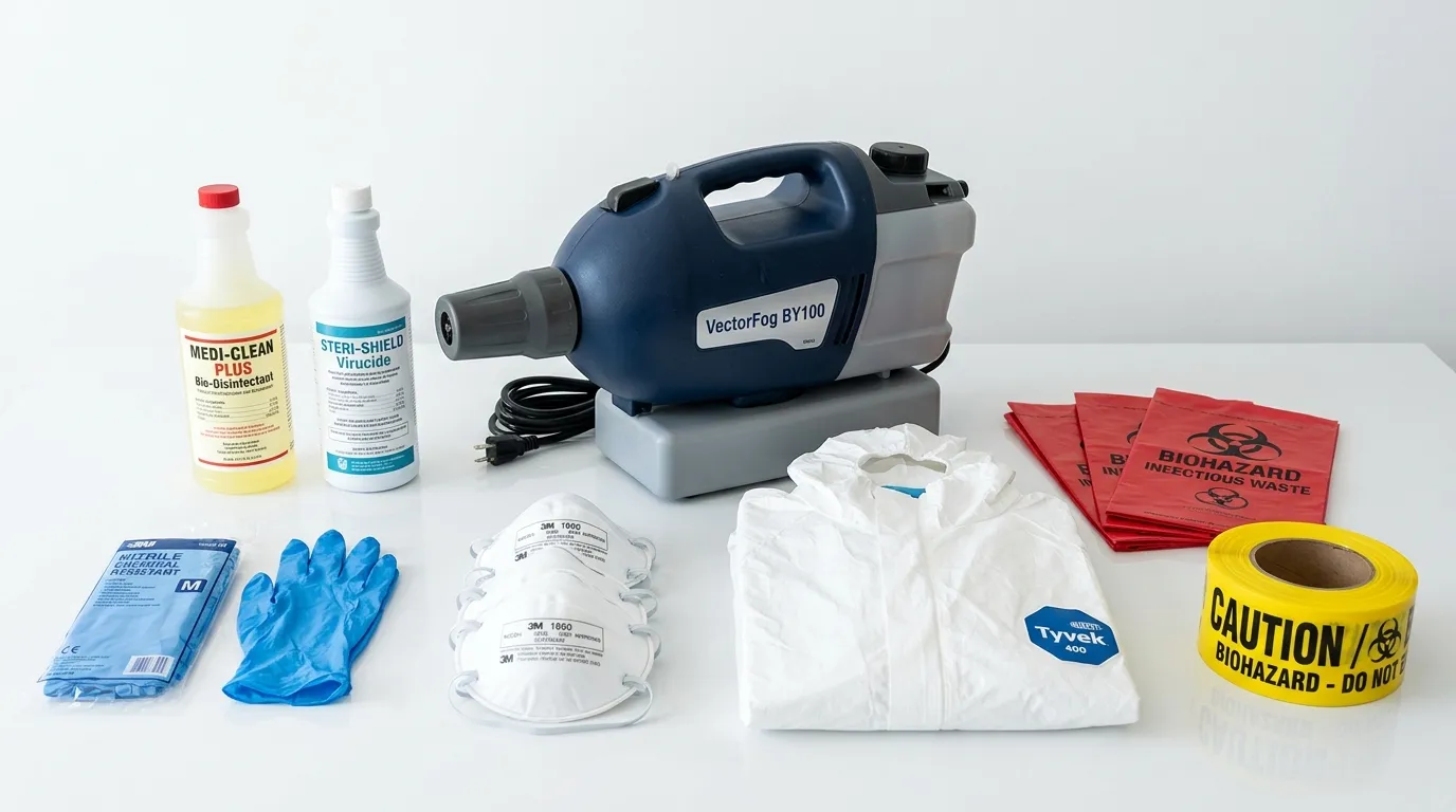 Professional biohazard remediation crew working in Penn Wynne